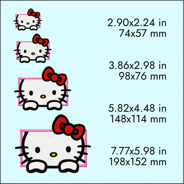 hello kitty cute machine embroidery designs