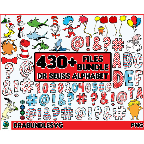 430 Mega Bundle Dr. Suess Alphabet Png, Dr. Suess Bundle, Cat In The Hat PNG, Dr. Suess Font PNG, Doodle Alphabet PNG Instant Download.jpg