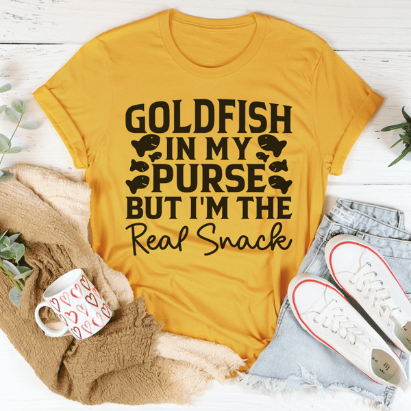goldfish-in-my-purse-but-i-m-the-real-snack-tee-mustard-s-peachy-sunday-t-shirt