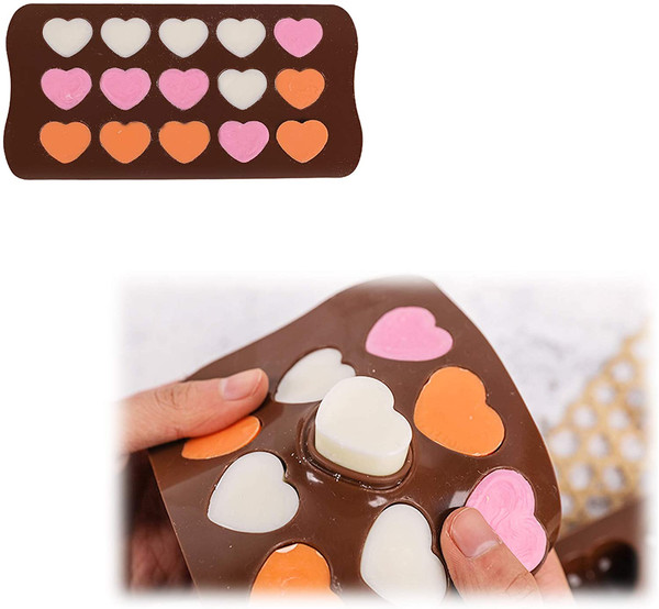 15 Holes Love Heart Shaped Silicone moldChocolate Mold Reusa - Inspire  Uplift