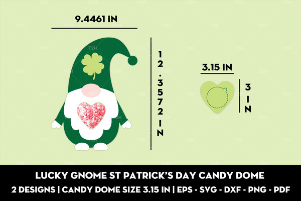 Lucky gnome St Patrick's Day candy dome cover 2.jpg