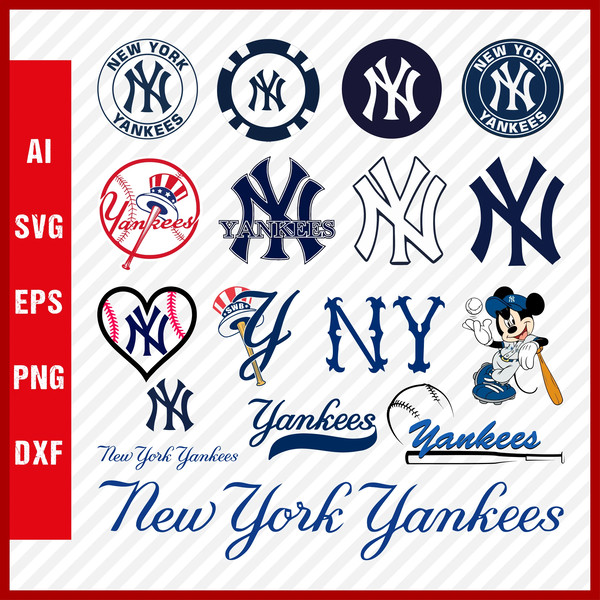 New York Yankees Logo, NY Yankees Svg Cut Files, Layered Svg - Inspire  Uplift