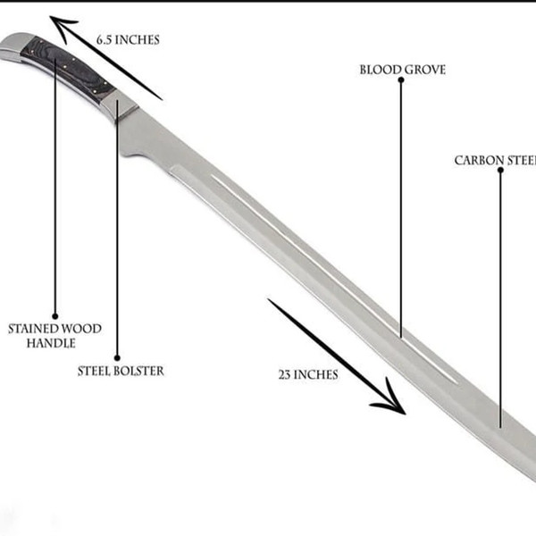 Hunting sword single edge, custom hand forged, high carbon steel swor.png