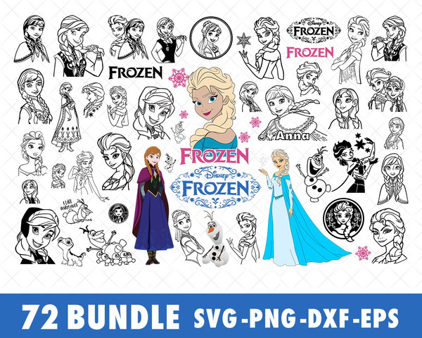 Disney-Frozen-Elsa-Anna-Olaf-SVG-Bundle-Files-for-Cricut-Silhouette-Disney-Frozen-Elsa-Anna-Olaf-SVG-Cut-File-Disney-Frozen-Elsa-Anna-Olaf-SVG-PNG-EPS-DXF-Files
