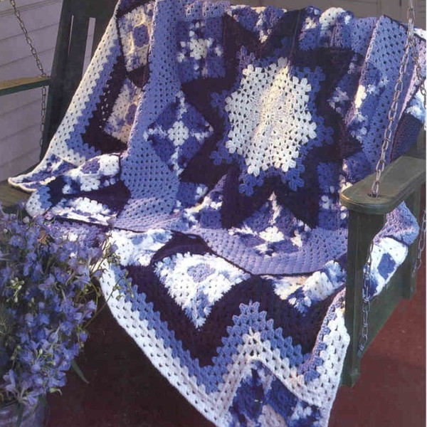 Vintage-pattern-crochet-star-afghan