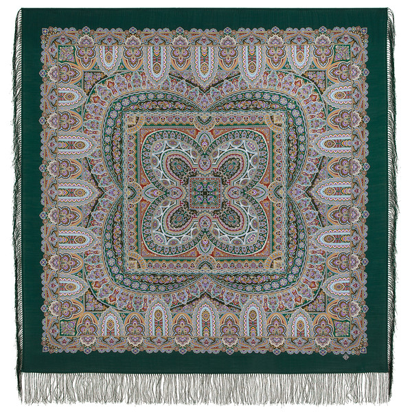 square pavlovoposad original shawl wrap size 125x125 cm 1903-9