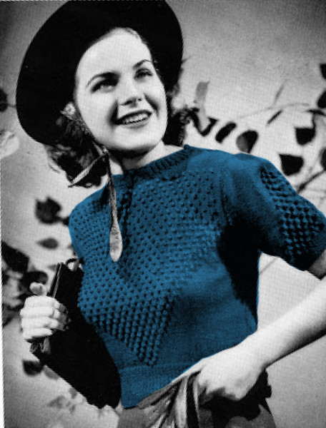vintage knitting pattern blouse