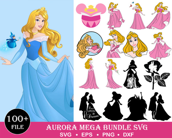 100 Files Aurora Bundle, Disney Princess Svg, Aurora Svg, Sleeping Beauty Svg, Sleeping Svg, Princess Svg, Little Princess Svg, Witch Svg.jpg
