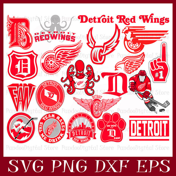Detroit Red Wings SVG, Detroit Red Wings Bundle, Detroit Red