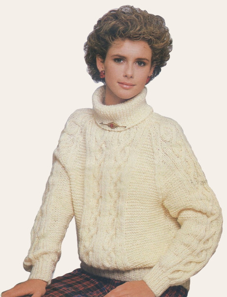 vintage-knitting-pattern-cable-sweater
