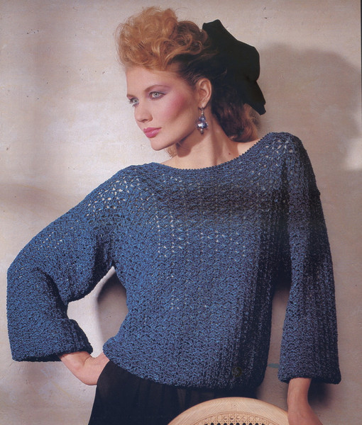 vintage crochet pattern pullover