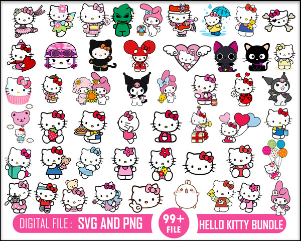 100 Hello Kitty SVG Files, Hello Kitty SVG Bundle, Hello Kitty Svg Bundle, Hello Kitty Svg File, Kitty Svg, Cat Svg, Cartoon Cat Svg.jpg