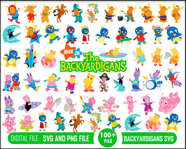 100 The Backyardigans svg, The Backyardigans cricut, Backyardigans layered svg, Backyardigans clipart, Backyardigans cut file.jpg