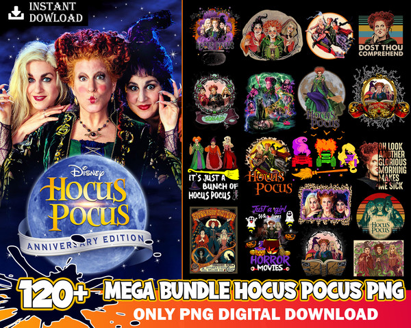 120 Hocus pocus PNG ,Halloween Horror Movies Characters Bundle PNG Printable, Png Files For Sublimation Designs Digital Download.jpg