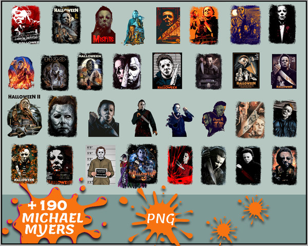 190 Michael Myers PNG ,Halloween Horror Movies Characters Bundle PNG Printable, Png Files For Sublimation Designs Digital Download.jpg