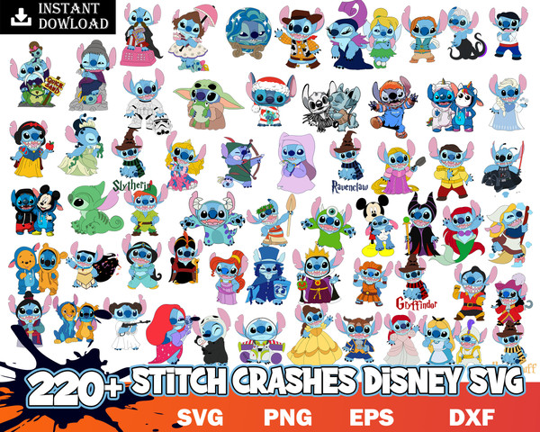 220 Stitch Crashes disney SVG Bundle, stitch svg, Cricut & Silhouette Cutting Files, lilo and stitch svg, Digital Dowloand.jpg
