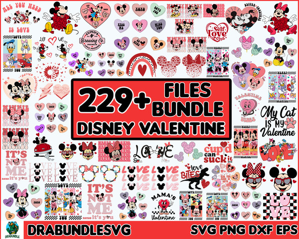 229 Mickey and Minnie Kissing, Valentine's Day, Love, Hearts and Mickey Gloves, SVG and PNG Cricut Cut Files High quality, Instant download.jpg