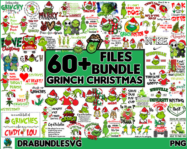 60 Merry Grinchmas PNG Bundle, The Grinchmas PNG Files, Grinchmas Christmas, Movie Christmas Png, Merry Grinchmas Png, Instant Download.jpg