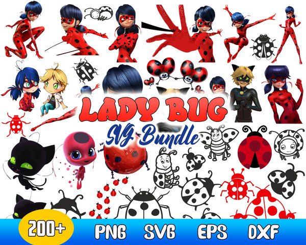 Ladybug Bundle Svg, Ladybug Svg, Miraculous Ladybug Svg, Tales Of Ladybug And Cat Noir Svg, Instant Download .jpg