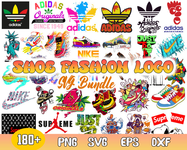 Shoe Logo Brand Bundle Svg, Shoe Brand Svg, Logo Brand Svg, Png Dxf  Eps File.jpg