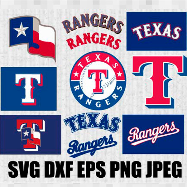 Texas rangers SVG PNG JPEG DXF Digital Cut Vector Files for Silhouette  Studio Cricut Design