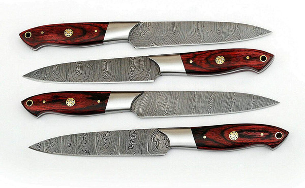 Professional Handmade Damascus Steak Knives Set 4Pcs Utility - Inspire  Uplift