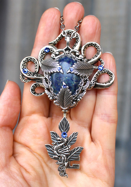 Handmade Unique Fantasy Octopus Key Necklace - Inspire Uplift