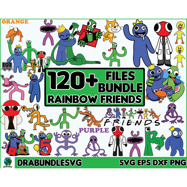 Rainbow Friends SVG, Rainbow Friends Roblox All Characters, - Inspire  Uplift in 2023