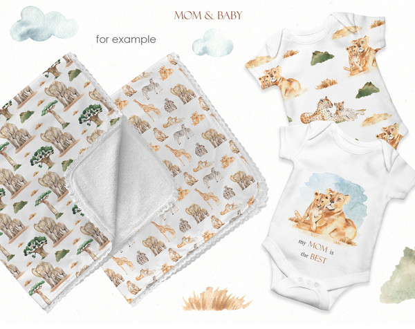 10 Mom and baby Africa watercolor seamless patterns.jpg