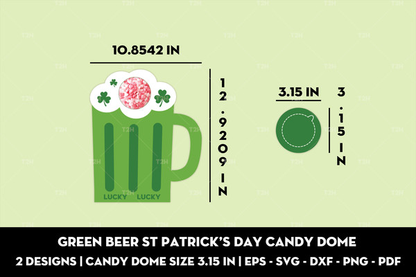 Green beer St Patricks Day candy dome cover 3.jpg