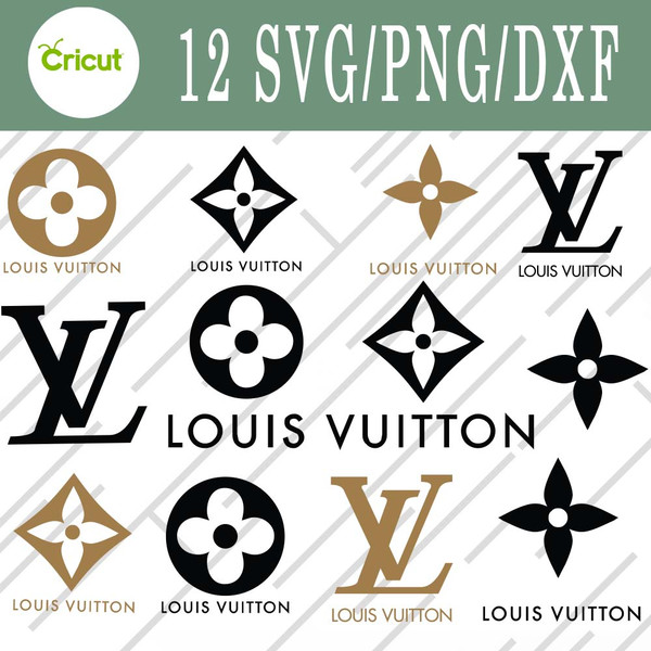Louis Vuitton SVG Bundle, Louis Vuitton SVG, LV SVG, PNG, DXF, EPS, Cut  Files For Cricut And Silhouette