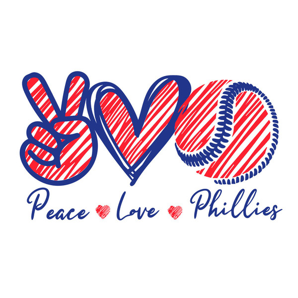 Philadelphia Phillies Shirt Svg Peace Love Philadelphia Phillies Baseball  Vector, Gift For MLB Svg Diy Craft Svg File Fo