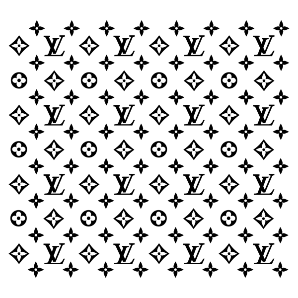 Louis Vuitton SVG lv for pattern, Black and white.