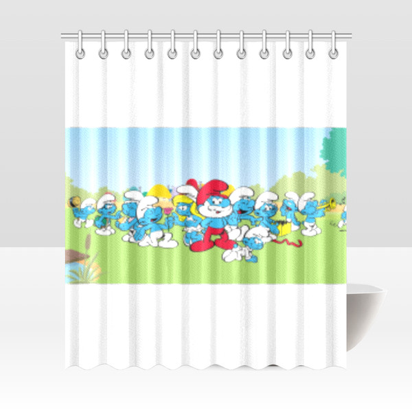 Smurfs Shower Curtain.png