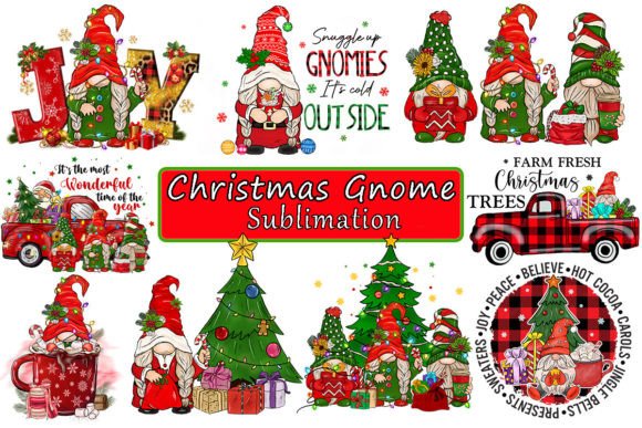 Christmas ornaments sublimation  Gnome Christmas ornaments By