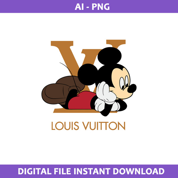 Baby Mickey Mouse Louis Vuitton Png, Mickey Png, Louis Vuitt