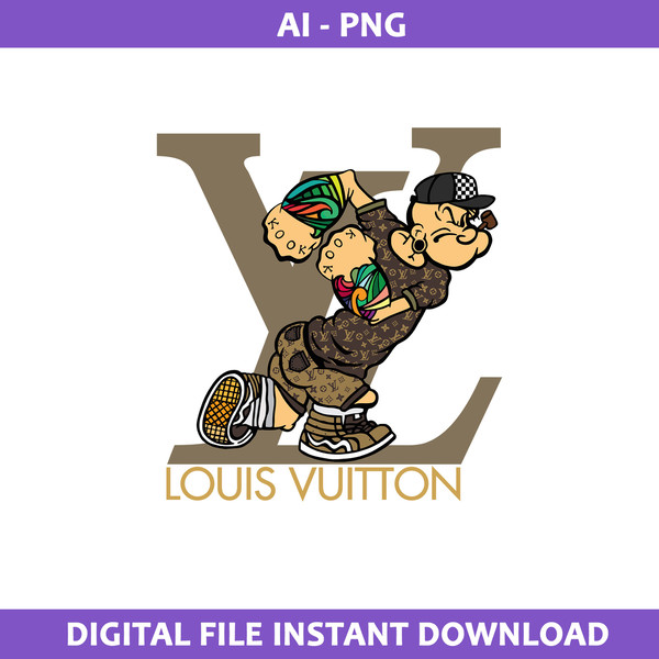 Popeye Louis Vuitton Png, Louis Vuitton Logo Png, Popeye Png - Inspire  Uplift