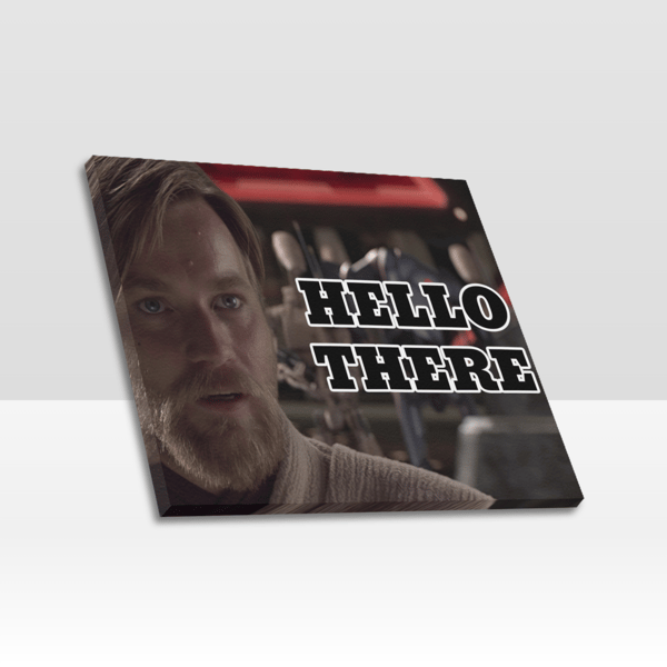 Hello There meme Frame Canvas Print.png