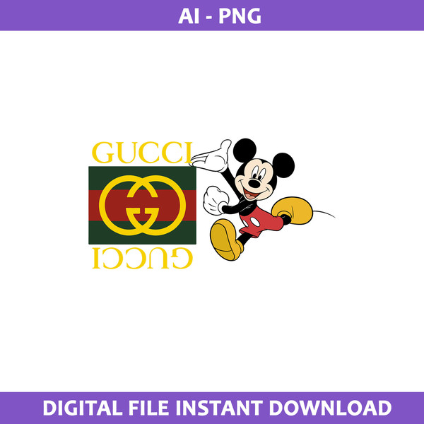 Mickey Mouse Gucci Png, Gucci Logo Png, Mickey Mouse Png, Disney Gucci Png,  Ai Digital File