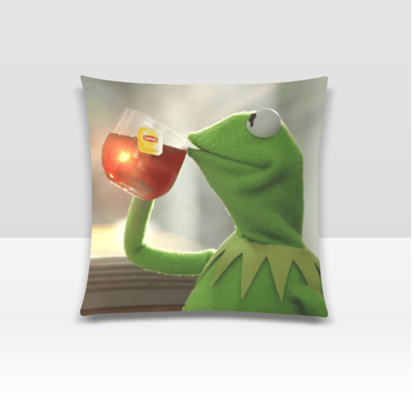 Kermit Sipping Tea Pillow Case.png