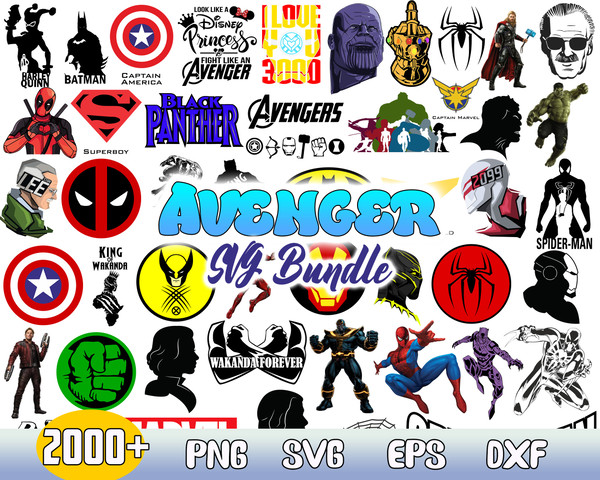 Avenger Bundle Svg, Superhero Svg, Marvel Svg, Avengers Clip - Inspire ...