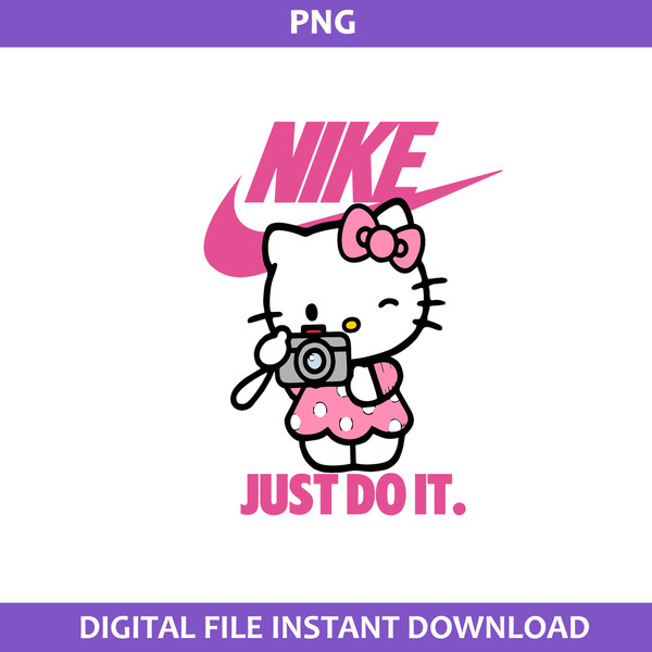 Hello Kitty Nike Logo SVG PNG DXF EPS Cut Files For Cricut And Silhouette