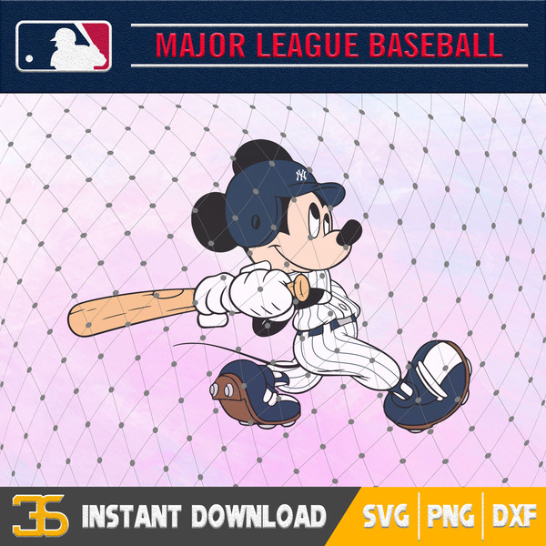 New York Yankees Disney Mickey Mouse Team SVG, MLB SVG - Inspire Uplift