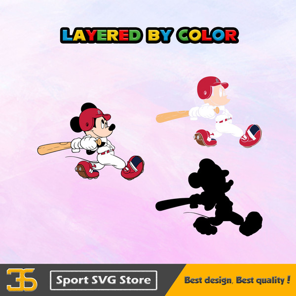 St Louis Cardinals Disney Mickey Mouse Team SVG, MLB SVG - Inspire Uplift
