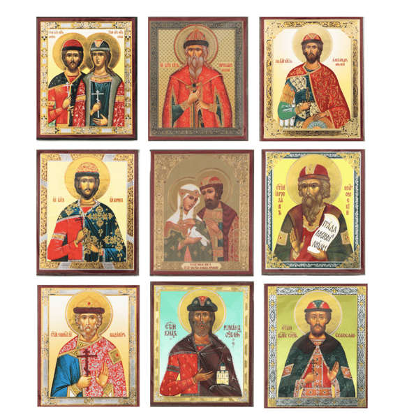 Icon set of Russian Saints
