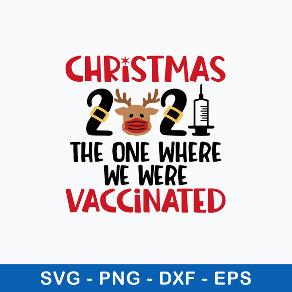 The One Where We Were Vaccinated SVG, Reindeer Mask.jpeg