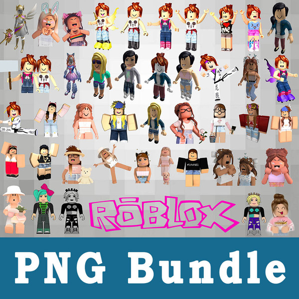 Roblox Girl 2 - PNG - Instant Digital Download