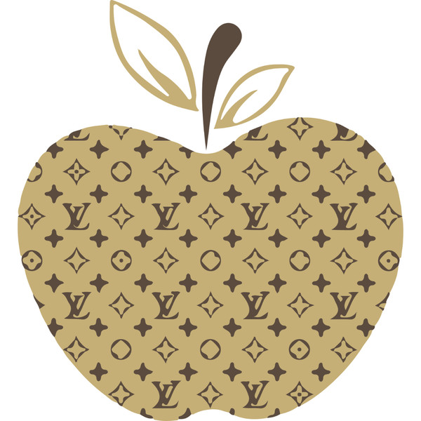 Heart with Louis Vuitton Pattern SVG