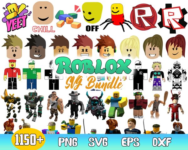 Roblox Bundle Svg, Roblox Face Svg, Roblox Character Svg, Ro - Inspire ...