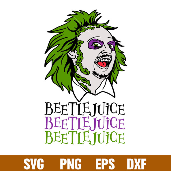 Beetlejuice Face, Beetlejuice Face Svg, Trick Or Treat Svg, Halloween Svg, Spooky Season Svg,png, eps, dxf file.jpg